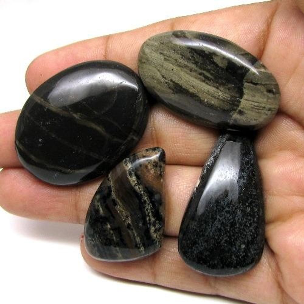 Selected 138.2Ct 4pc Wholesale lot Natural Brown Jasper Cabochon Gemstone