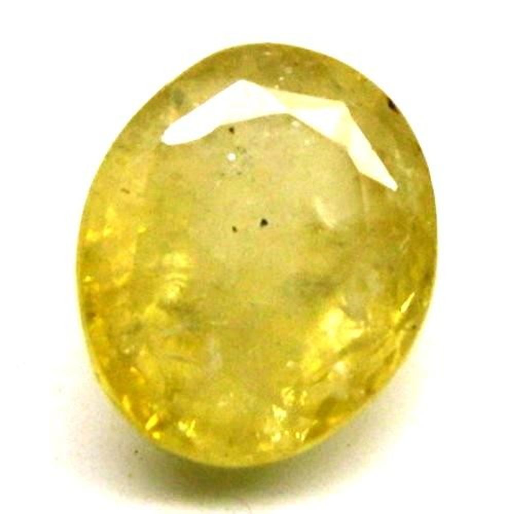 4Ct Natural Yellow Sapphire Oval Faceted Gemstone