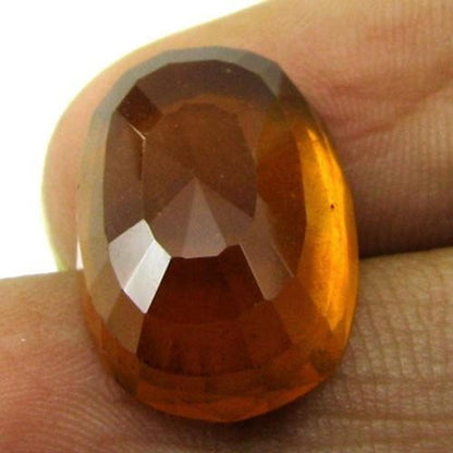 Certified 14.33Ct Natural Hessonite Garnet Gomedh cushion mix Faceted Gemstone