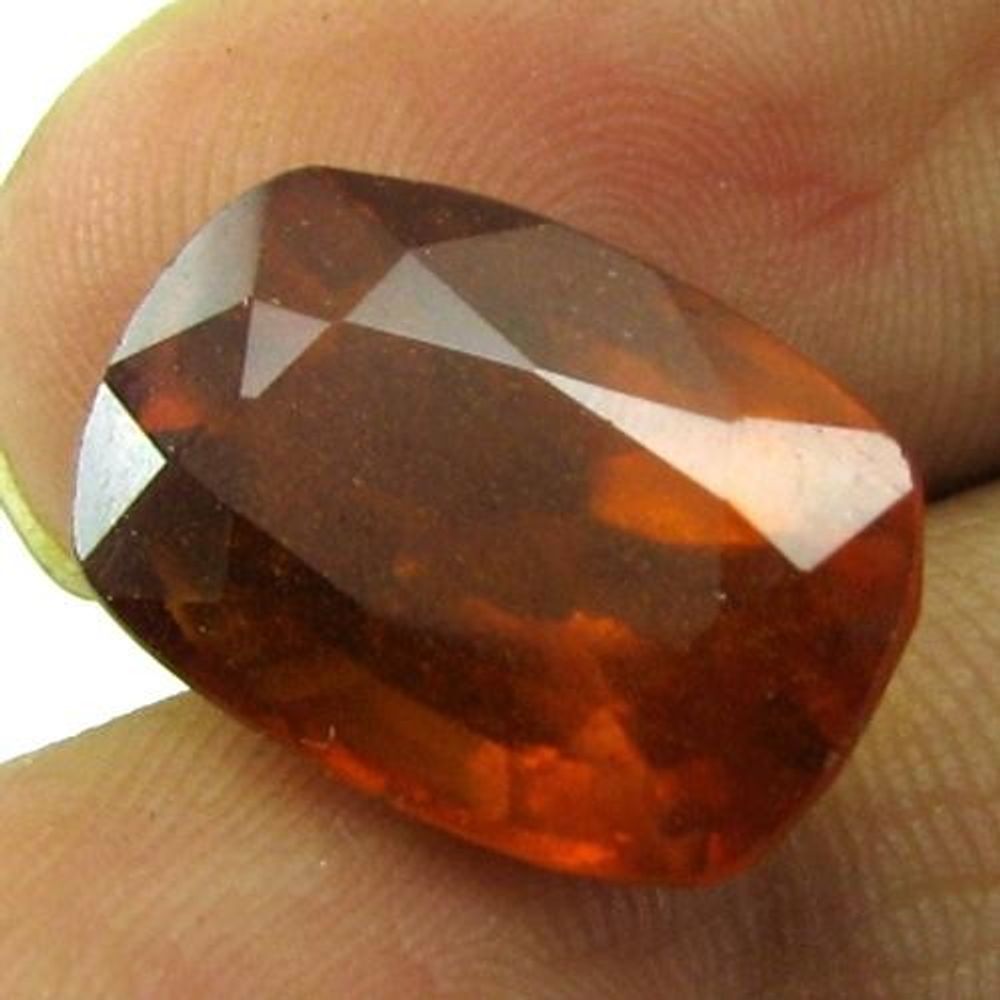 Certified 10.27Ct Natural Hessonite Garnet Gomedh Oval Faceted Gemstone