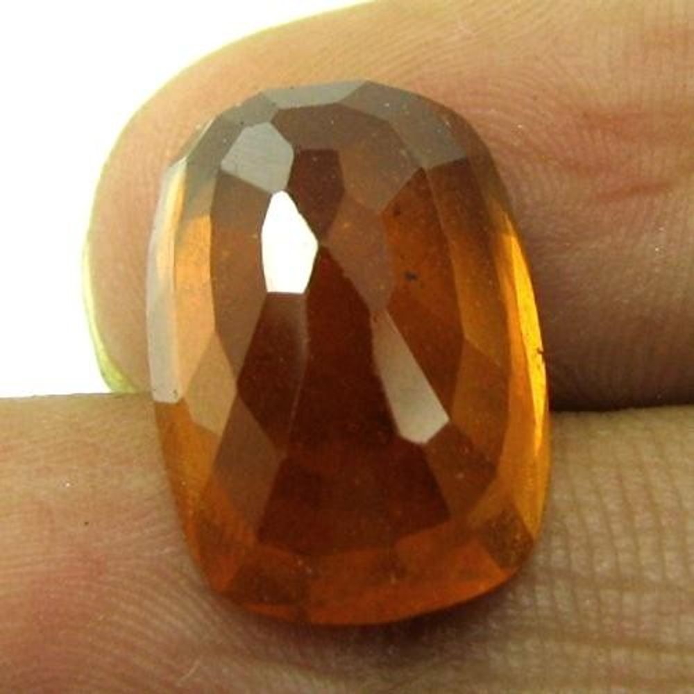 Certified 10.27Ct Natural Hessonite Garnet Gomedh Oval Faceted Gemstone