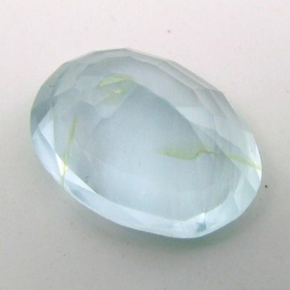 Certified 7.20Ct Natural Aquamarine (Barooz) Oval Faceted Gemstone