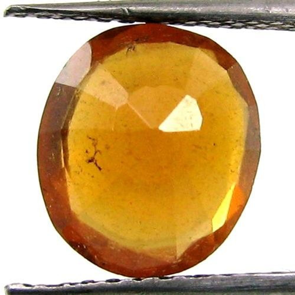 Certified 3.43Ct Natural GOMEDH Hessonite Garnet Oval Faceted Gemstone