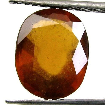 Certified 5.36Ct Natural GOMEDH Hessonite Garnet Oval Faceted Gemstone