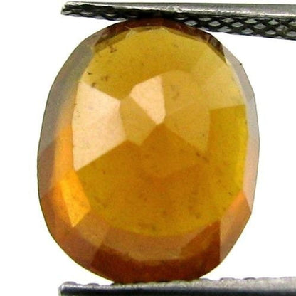 Certified 5.36Ct Natural GOMEDH Hessonite Garnet Oval Faceted Gemstone