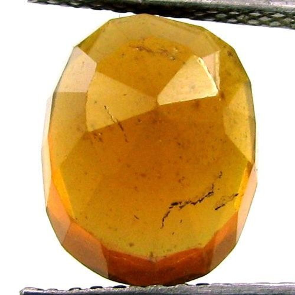 Certified 7.77Ct Natural GOMEDH Hessonite Garnet Oval Faceted Gemstone