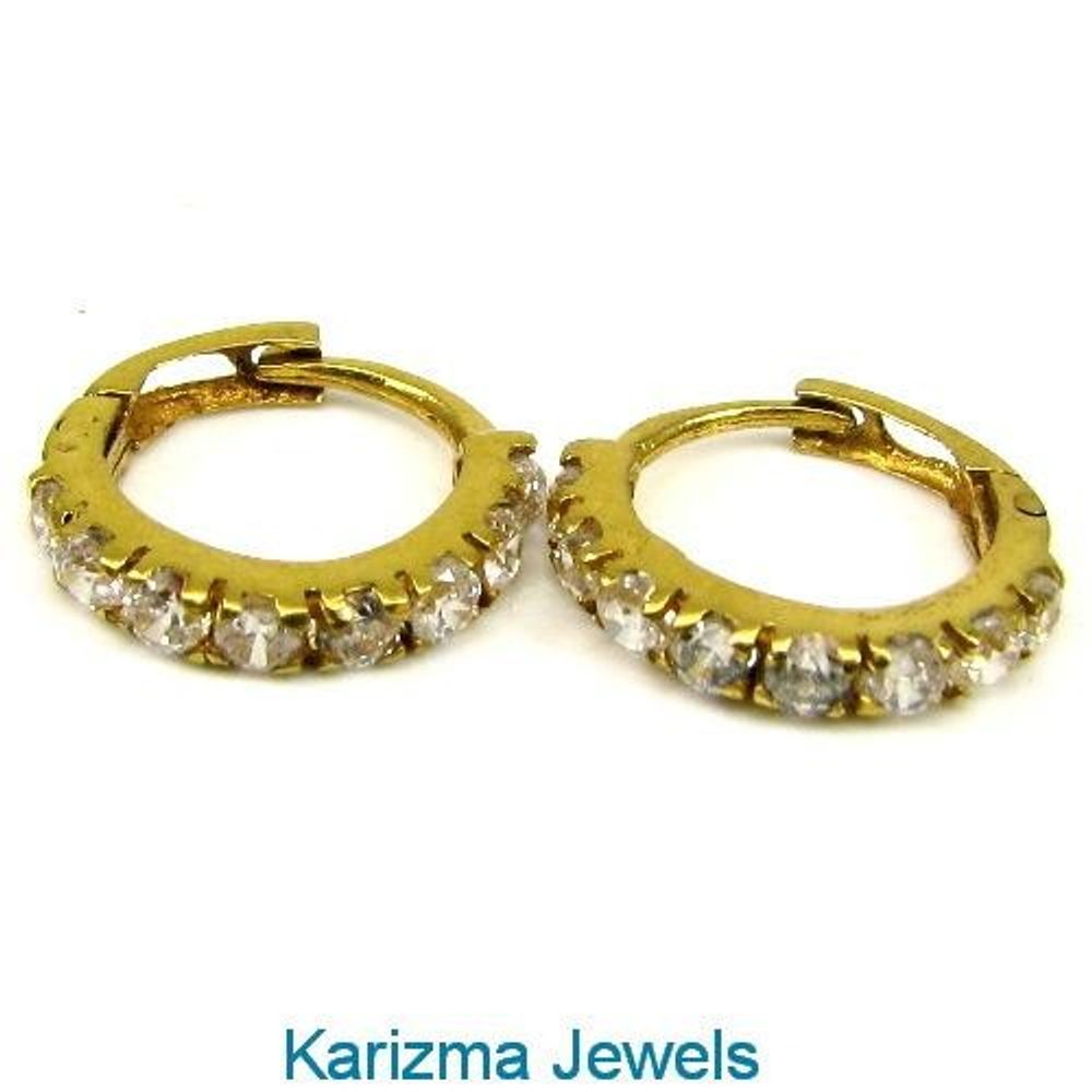 14K Real Gold Hinged Earrings