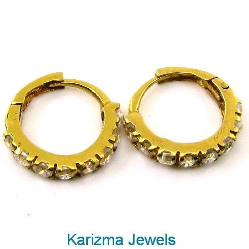 14K Real Gold Hinged Earrings