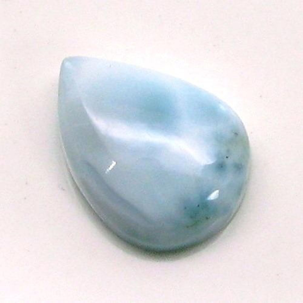 Natural Larimar Pear Cabochon Gemstone