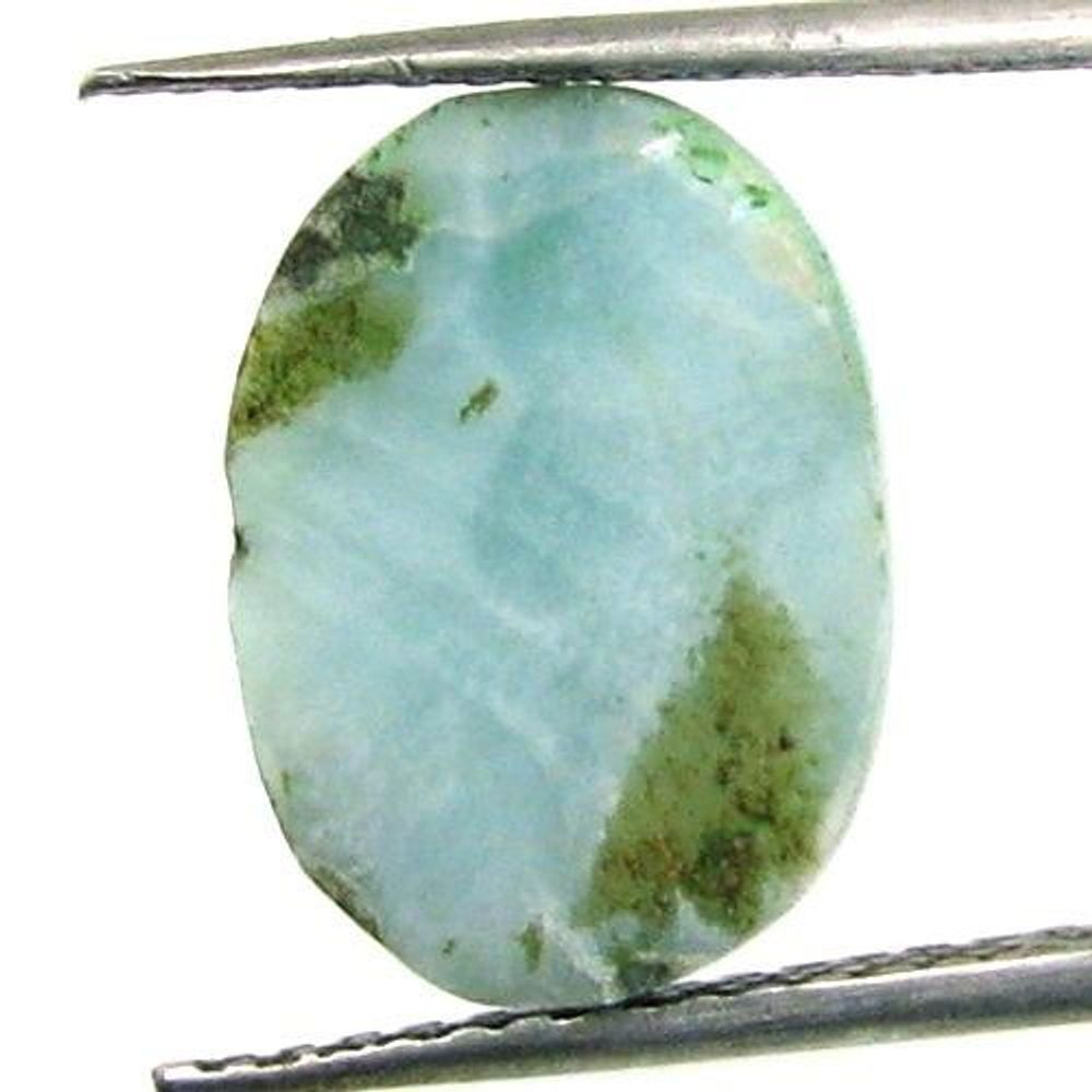 5.7Ct Natural Larimar Oval Cabochon Gemstone