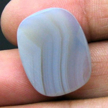 13.6Ct Natural White Agate Cushion Checker Cut Gemstone