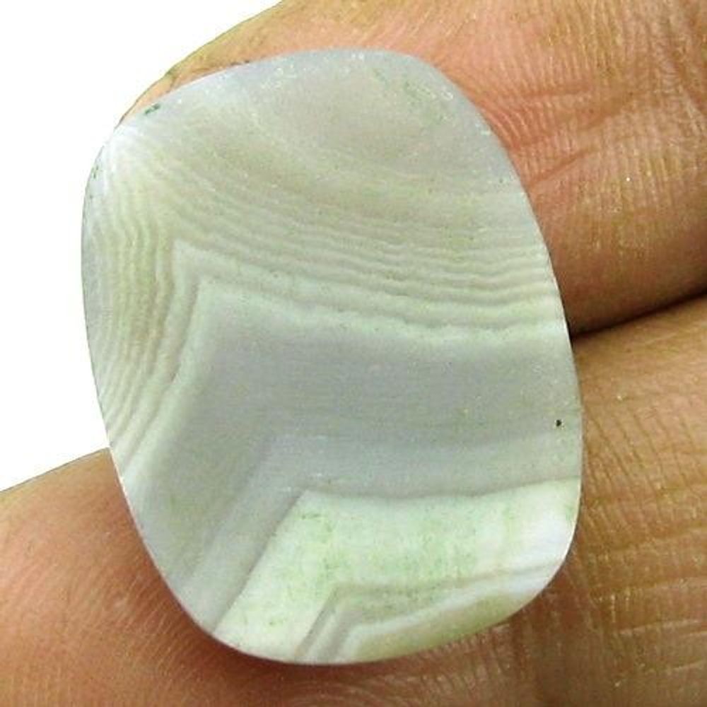 Certified 13.91Ct Natural White Agate Cushion Checker Cut Gemstone