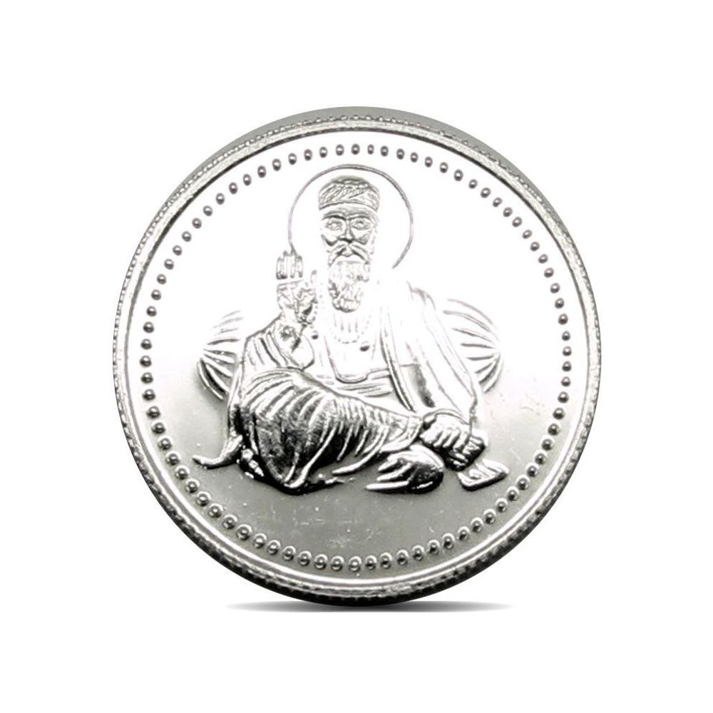 Pure Silver Coin Guru Nanak Dev Ji