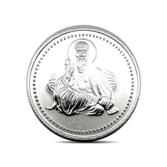 Pure Silver Coin Guru Nanak Dev Ji
