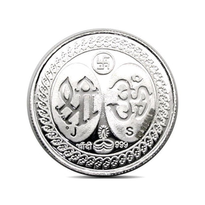 Pure Silver Coin Laxmi Ganesha