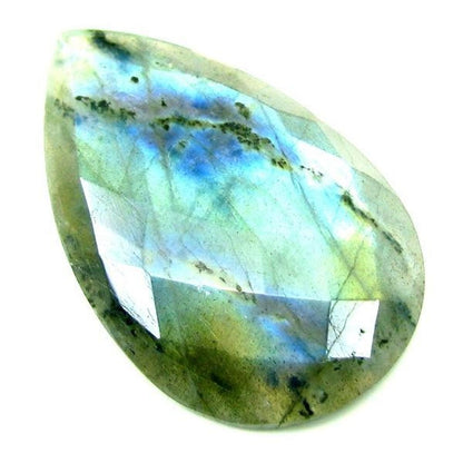 Color Play 45Ct Natural Labradorite Pear Checker Gemstone