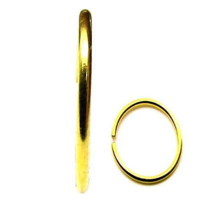 14k Real Gold Ethnic Plain Wire Nose Hoop Ring