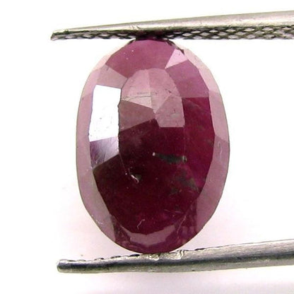 Lustrous 5.6Ct Natural Ruby (Manik) Oval Cut Gemstone for Sun