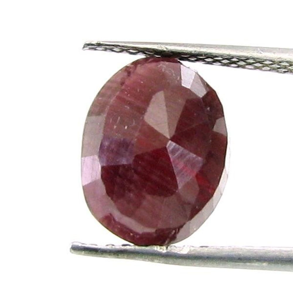 Lustrous 6.4Ct Natural Ruby (Manik) Oval Cut Gemstone for Sun