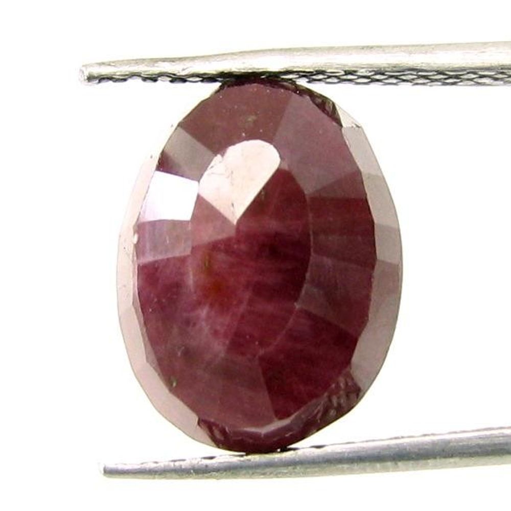 Shinny 7.2Ct Natural Ruby (Manik) Oval Cut Gemstone for Sun