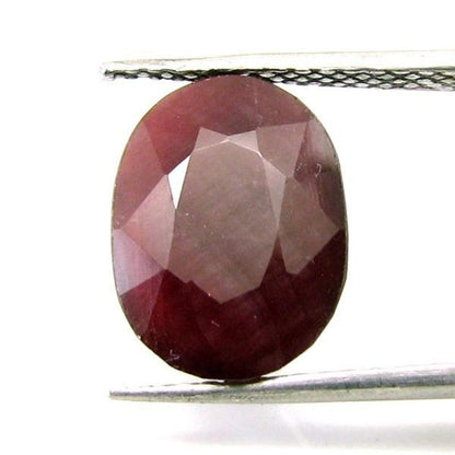 Shinny 7.3Ct Natural Ruby (Manik) Oval Cut Gemstone for Sun
