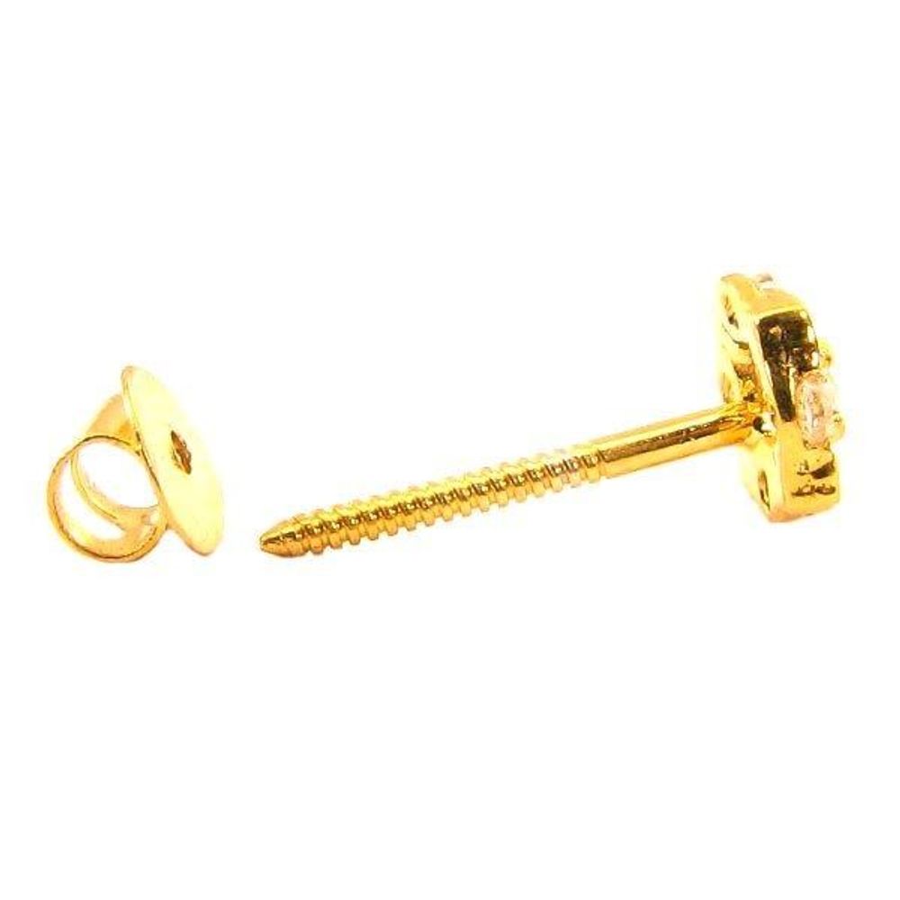 Earrings screw type flat bra gold – 貴和製作所オンラインストア