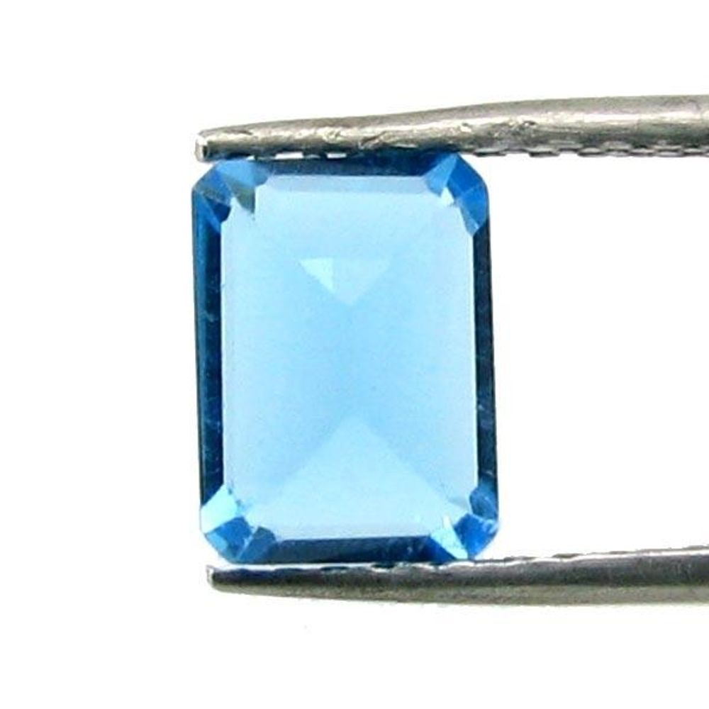 1.95Ct Natural Swiss Blue TOPAZ Rectangle Cut VVSI Gemstone