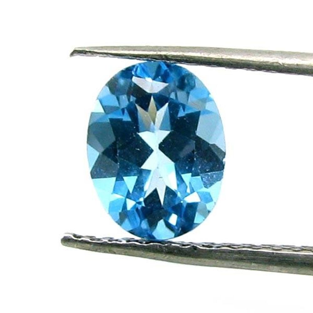 2.4Ct Natural Swiss Blue TOPAZ Oval Faceted VVSI Gemstone