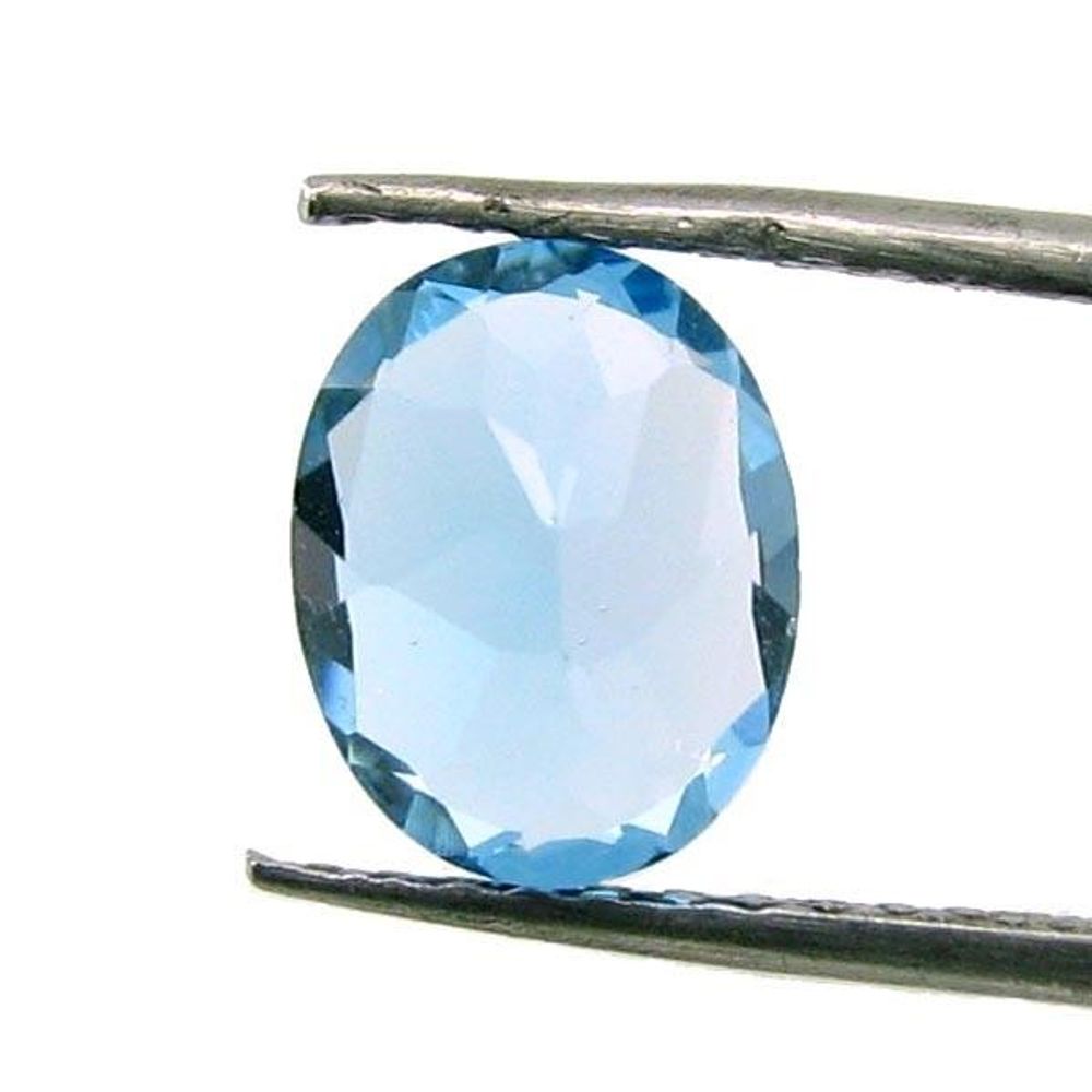 2.4Ct Natural Swiss Blue TOPAZ Oval Faceted VVSI Gemstone