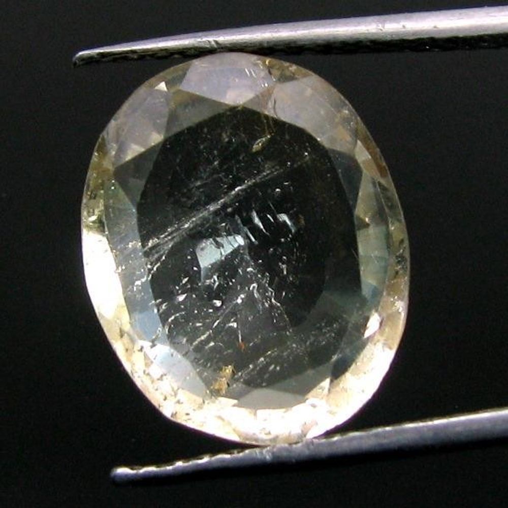 7.4Ct Natural White Topaz Oval Faceted Gemstone