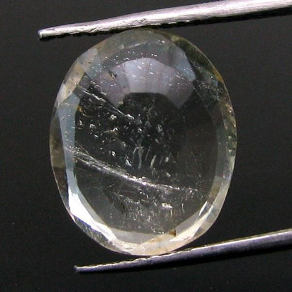 7.4Ct Natural White Topaz Oval Faceted Gemstone