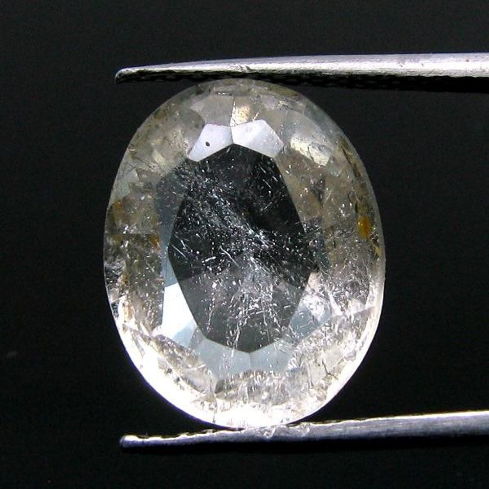 7.8Ct Natural White Topaz Oval Faceted Gemstone