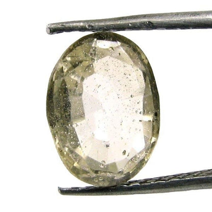 3.1Ct Natural White Topaz Oval Faceted Gemstone