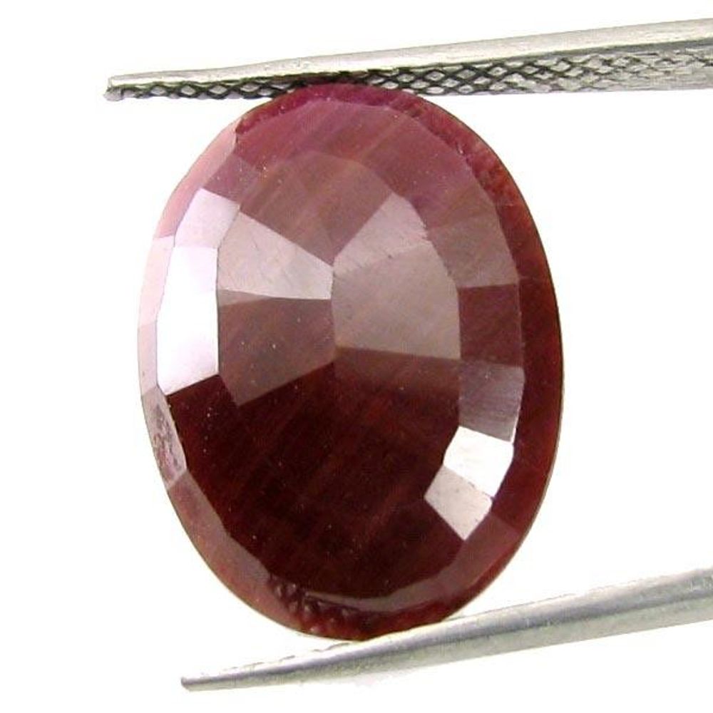 13.1Ct Natural Untreated Ruby (MANIK) Oval Cut Rashi Sun Gemstone