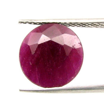 7.4Ct Natural Untreated Ruby (MANIK) Round Cut Rashi Sun Gemstone