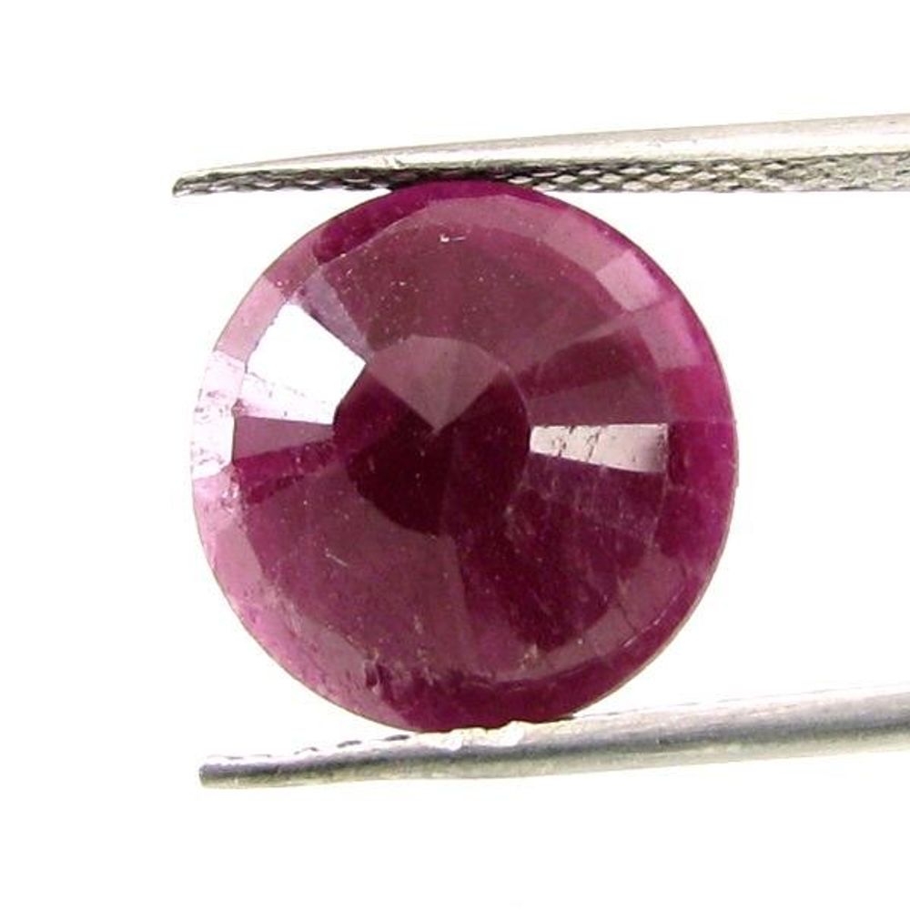 7.4Ct Natural Untreated Ruby (MANIK) Round Cut Rashi Sun Gemstone