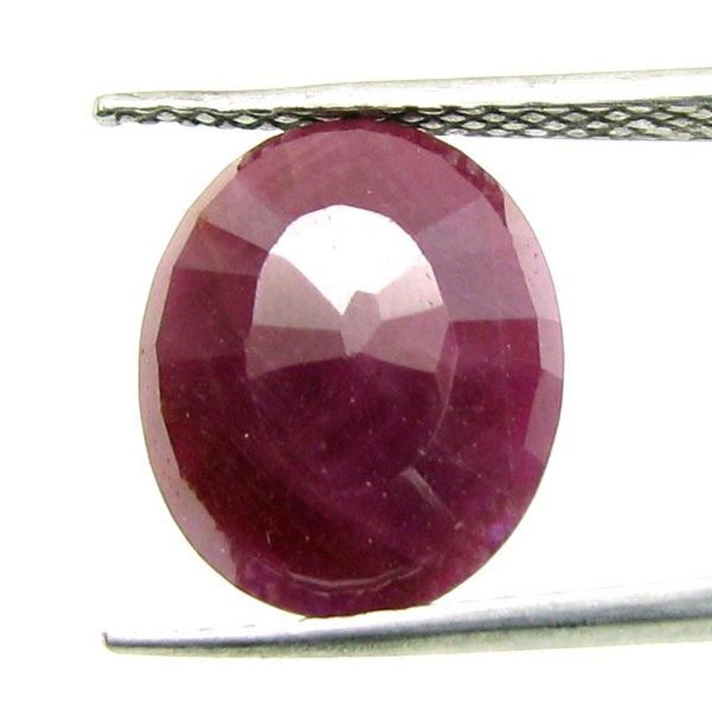 Ruby Rashi Stone 5.95Ct Natural Untreated Ruby (MANIK) Oval Cut Rashi Sun Gemstone ...