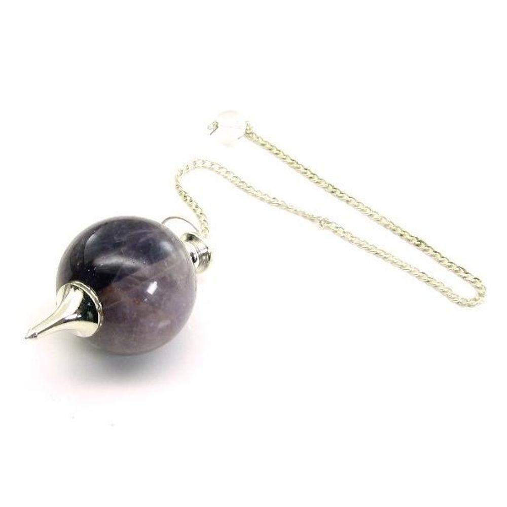 Natural-Amethyst-Ball-Sphere-Pendulum-Dowser-Healing-Reiki