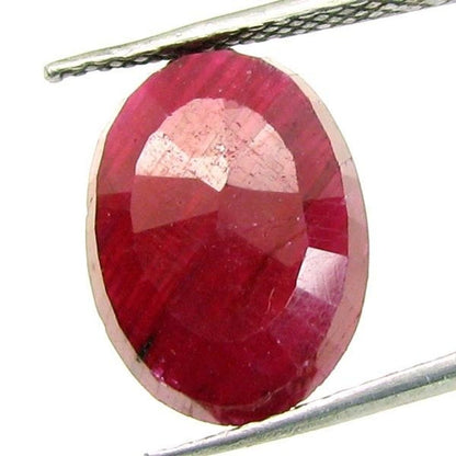 8.8Ct Natural Untreated Ruby Oval Faceted Gemstone