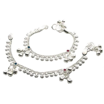 Real Silver Kids Anklets (Pajeb)  5"