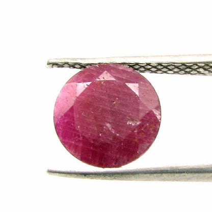 3.3Ct Natural Untreated Ruby (MANIK) Round Cut Rashi Sun Gemstone