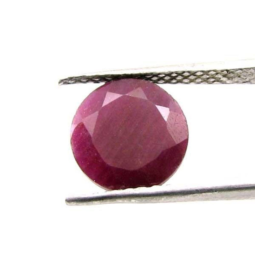 3.7Ct Natural Untreated Ruby (MANIK) Round Cut Rashi Sun Gemstone