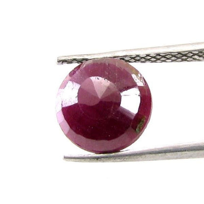 3.7Ct Natural Untreated Ruby (MANIK) Round Cut Rashi Sun Gemstone