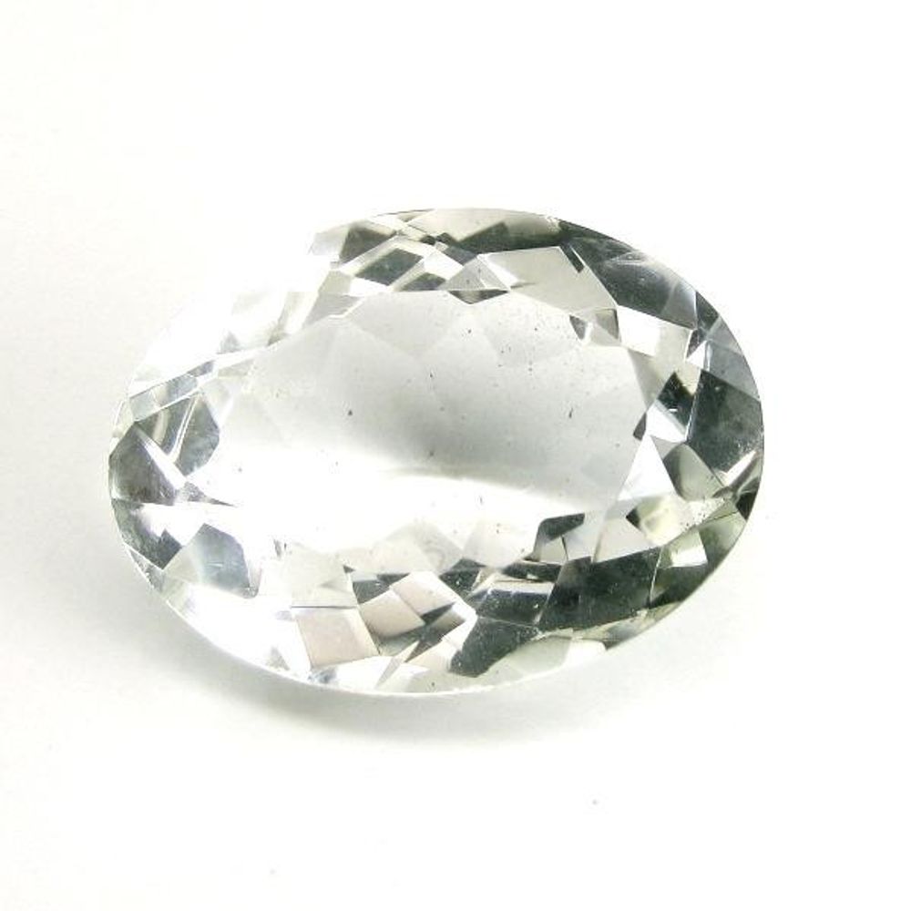 44.2Ct Natural White Crystal Quartz Oval Cut Gemstone