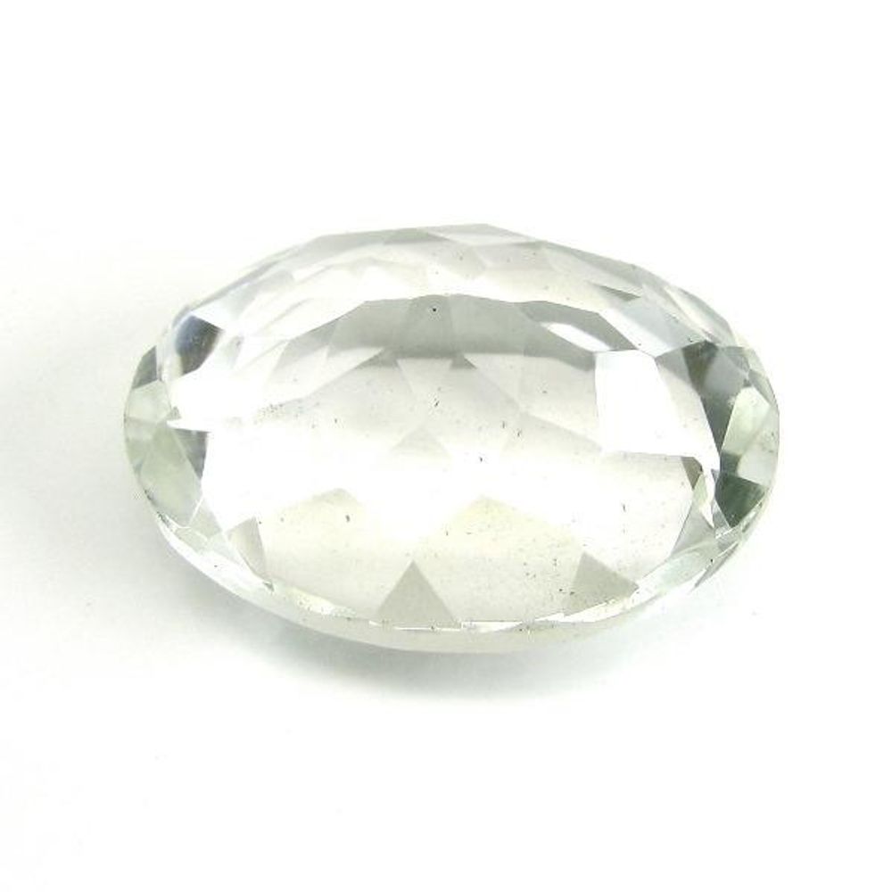 29.95Ct Natural White Crystal Quartz Oval Cut Gemstone