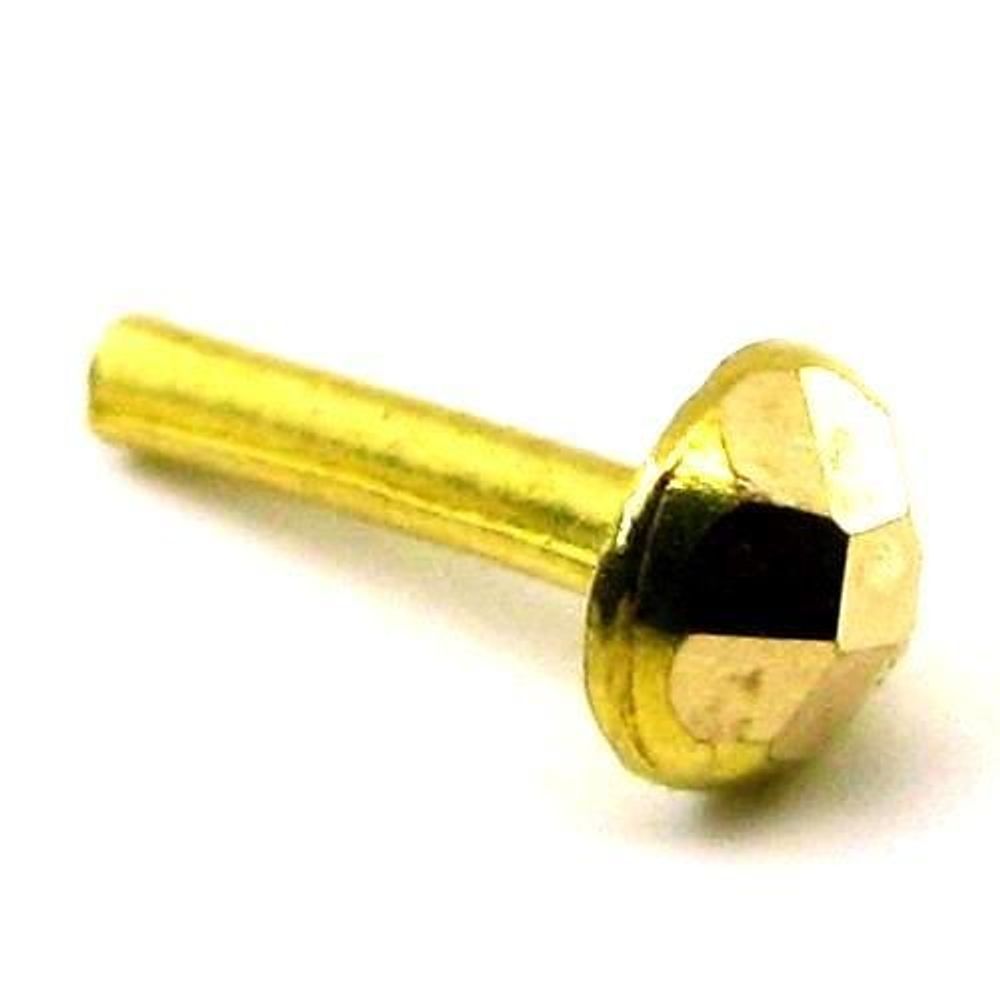 Style Fancy Design Body Piercing Jewelry Nose stud Pin Solid Real 14k Yellow Gold