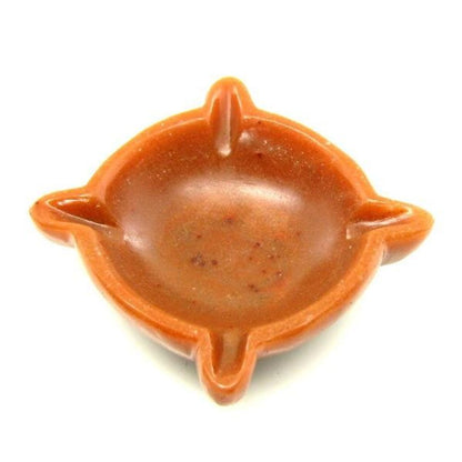 Orange Agate Gemstone Carved oil lamp diya