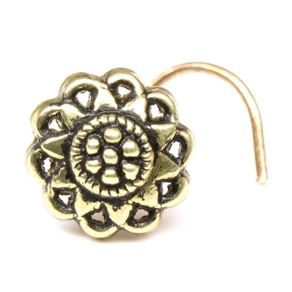 Ethnic Antique gold finish nose stud