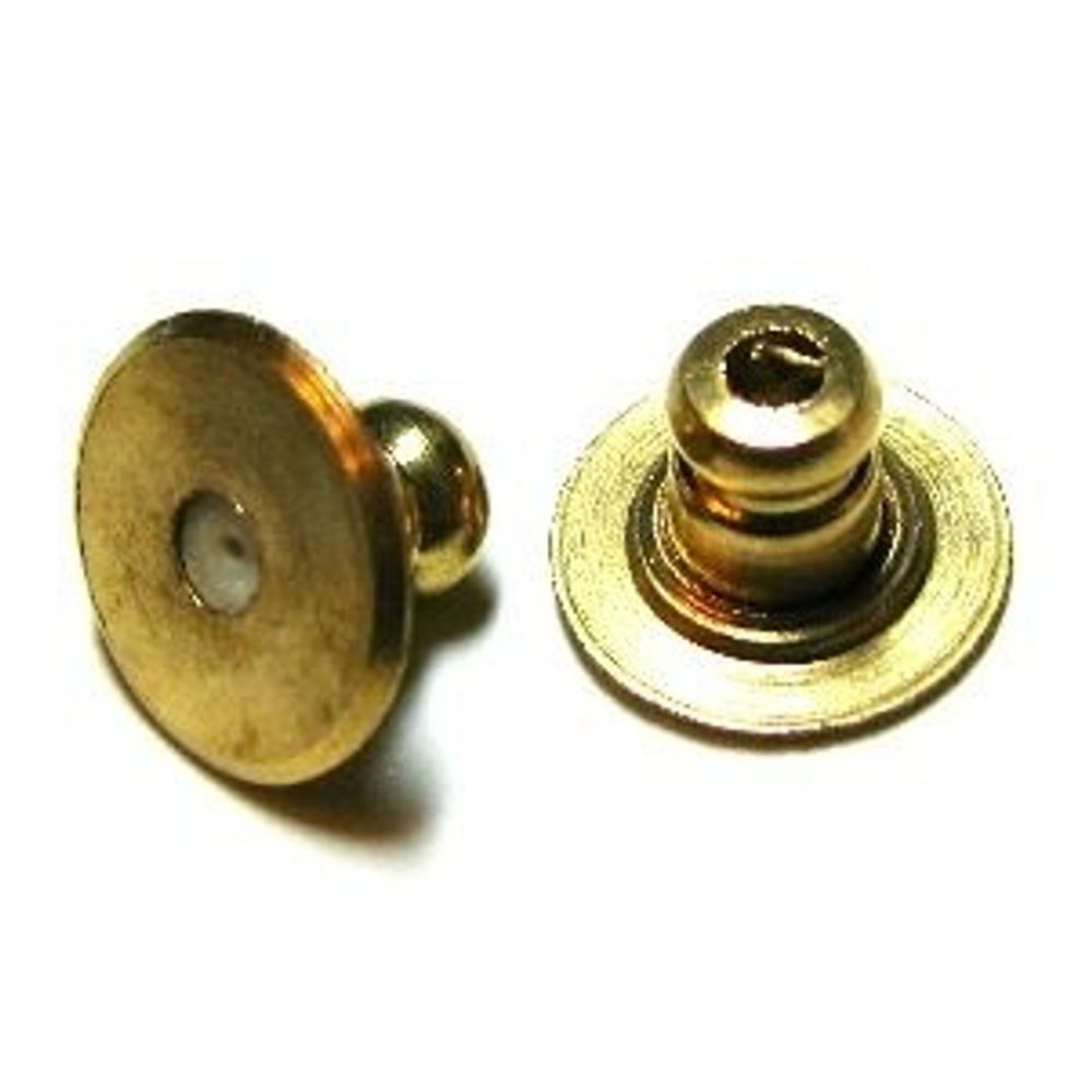 20 Pairs Brass Clutch for Ear studs (rubber grip in)