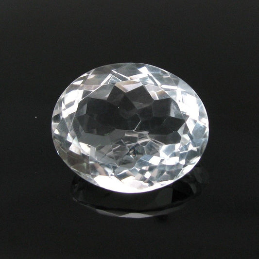 44.4Ct Natural White Crystal Quartz Oval Cut Gemstone